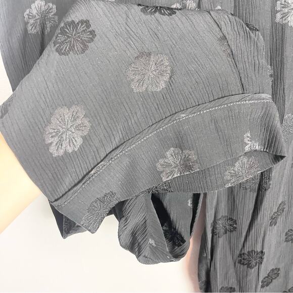 Madewell Satin Jacquard Pajama Trousers Woman’s Pants Size XXL Black - Picture 8 of 11